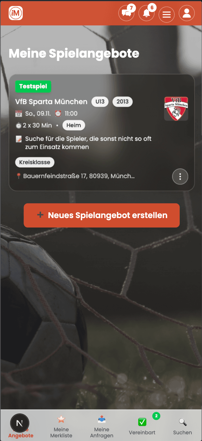 iMatch App Beispiel